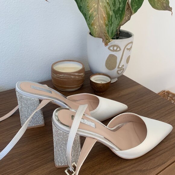 Asos Be Mine Wide Fit Bridal Embellished Heels - Picture 11 of 11